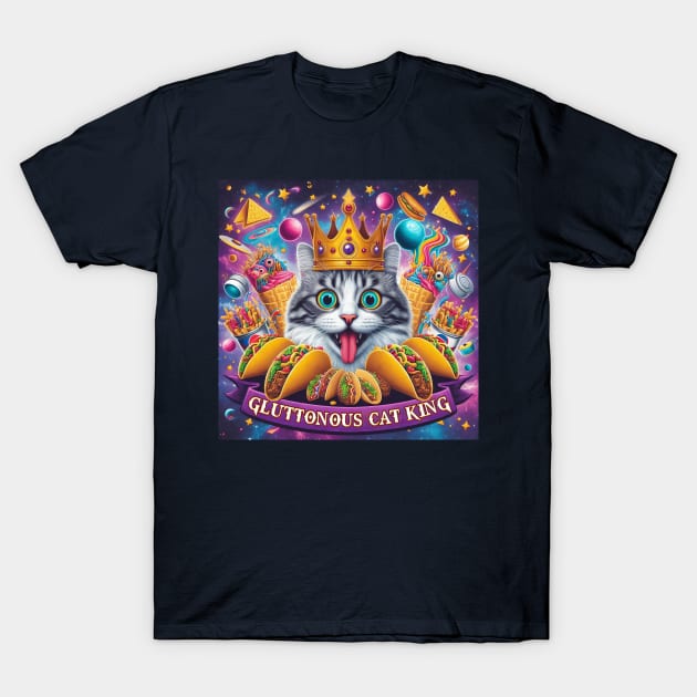 gluttonous cat king T-Shirt by Xonmau